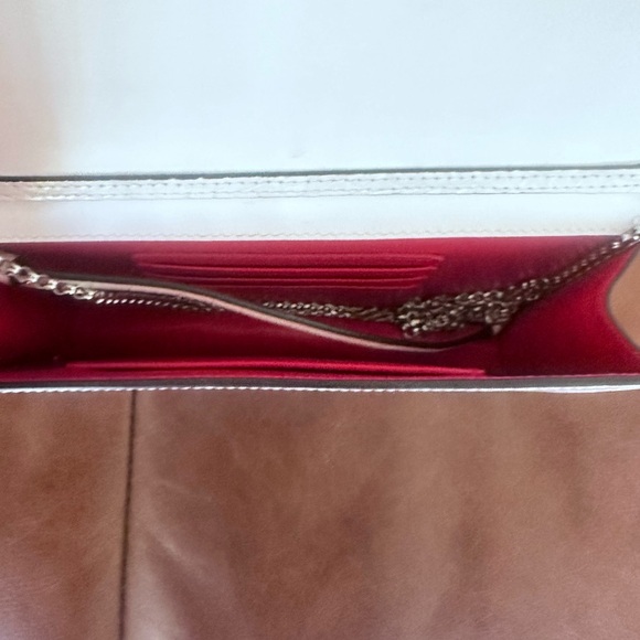 Christian Louboutin White Croc-Embossed Clutch - Picture 2 of 5